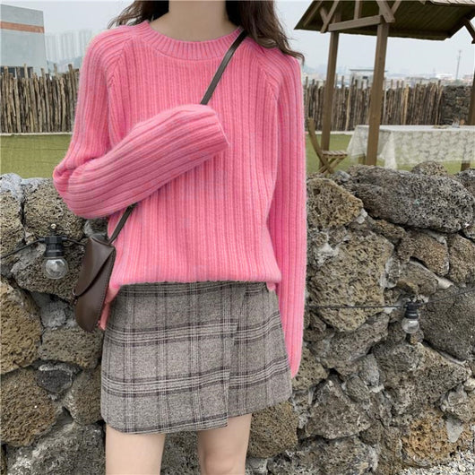 Suéter Suelto de Punto Liso para Mujer - Manga Larga Cómoda - Image 4