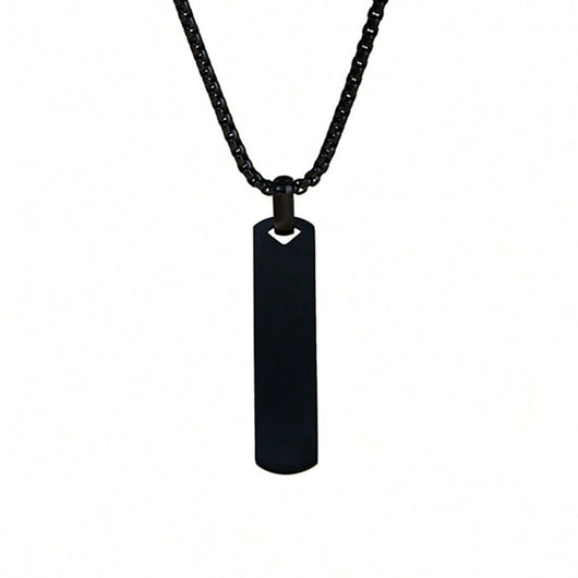 Collar Acero Titanio Pulido 3D para Hombre - Diseño Minimalista y Elegante - Image 5
