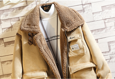 Abrigo Casual de Lana de Cordero y Algodón para Hombre - Image 11
