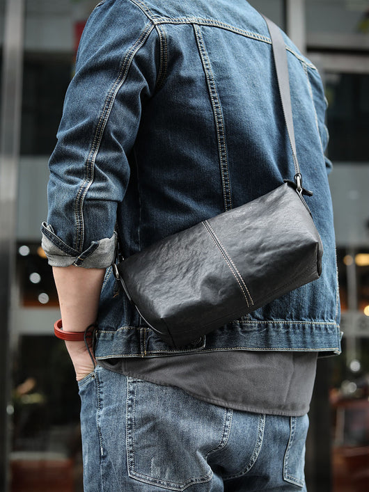 Bolsa Mensajero de Cuero para Hombre - Estilo Casual y Ligero - Image 9
