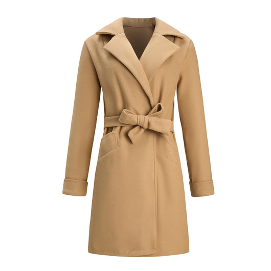 Chaqueta de Lana con Solapa Slim y Cinturón Integrado - Image 8