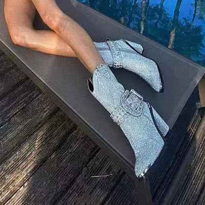 Botas de Tacón Grueso Estilo Pasarela para Mujer - Image 2