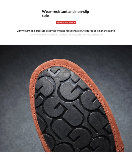 Mocasín de Cuero con Detalles en Contraste - Zapatos Versátiles para Hombre - Image 25