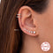 Aretes de Plata Esterlina S925 con 7 Diamantes Brillantes en Fila Simple