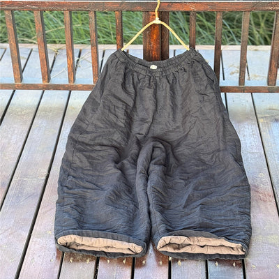 Pantalones Rectos Anchos de Ramio Lavado en Calor para Mujer - Image 3
