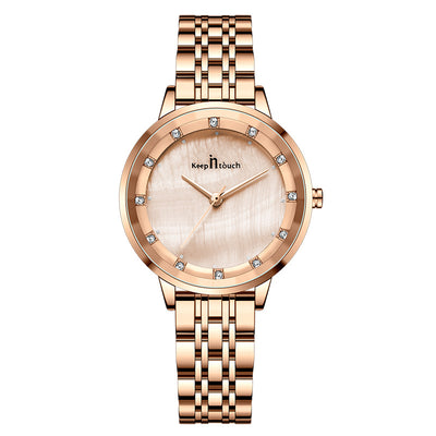 Reloj de Mujer Resistente al Agua con Cristal de Cuarzo y Banda de Acero Inoxidable - Image 7