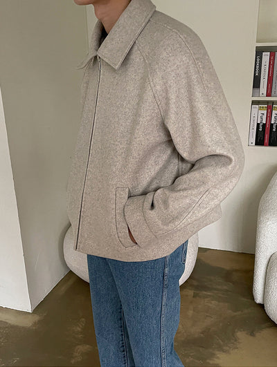 Chaqueta Corta de Lana para Hombre - Estilo Casual Elegante - Image 9