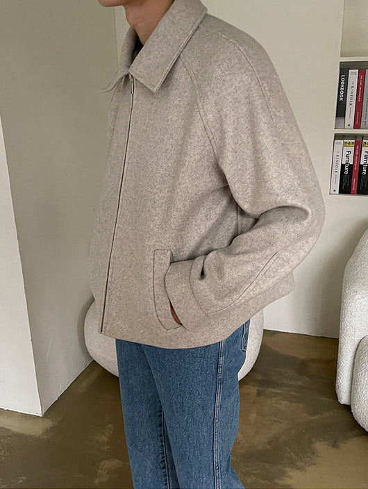 Chaqueta Corta de Lana para Hombre - Estilo Casual Elegante - Image 9