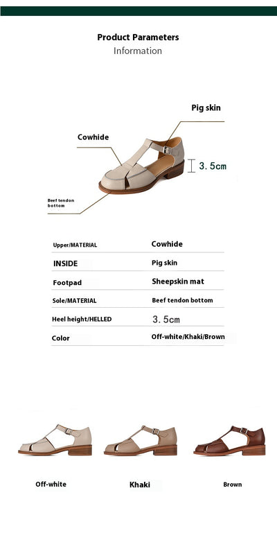 Sandalias Retro Mujer con Diseño Hueco - Comodidad Vintage - Image 9
