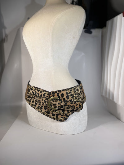 Cinturón Ancho de Leopardo Fluffy en Pelo de Caballo para Otoño-Invierno - Image 6
