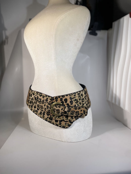 Cinturón Ancho de Leopardo Fluffy en Pelo de Caballo para Otoño-Invierno - Image 6