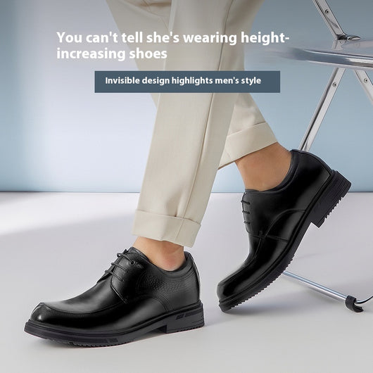 Zapatos Derby de Cuero Genuino con Alzas de 8cm para Hombre - Calzado Formal Ejecutivo - Image 3