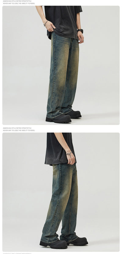 Jeans Holgados Azul Óxido Estilo Retro para Hombre - Image 12