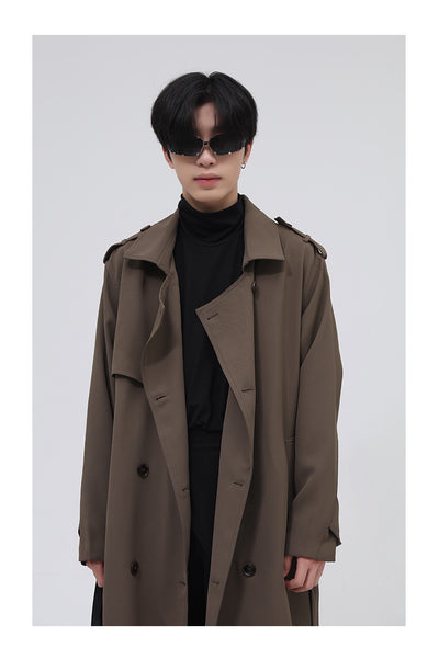 Gabardina Cruzada para Hombre con Cinturón Integrado - Image 12