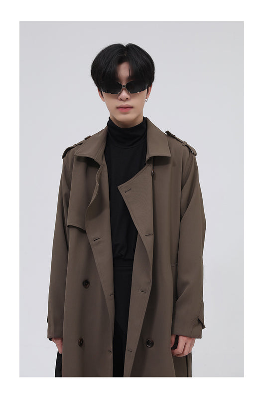 Gabardina Cruzada para Hombre con Cinturón Integrado - Image 12