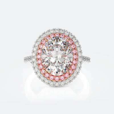 Anillo Oval Paloma de Diamante Carbono Alto para Mujer - Image 18