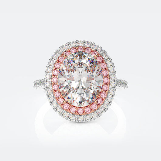 Anillo Oval Paloma de Diamante Carbono Alto para Mujer - Image 18