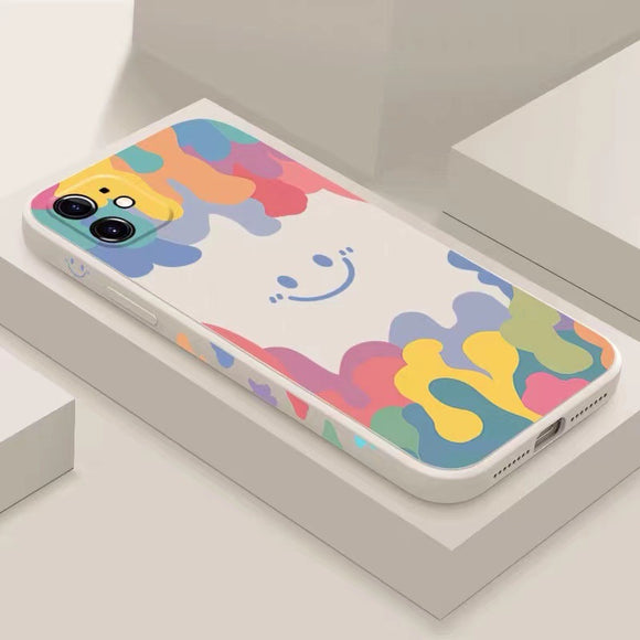 Funda Protectora de Silicona con Diseño Acuarela para Teléfono