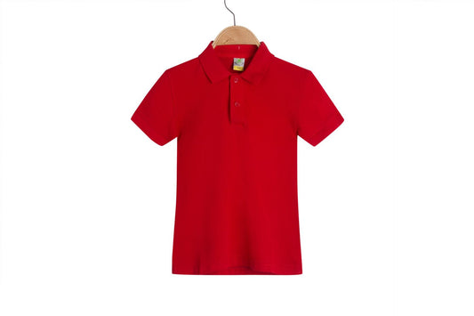 Polo Infantil de Algodón con Solapa - Camiseta Publicitaria de Manga Corta