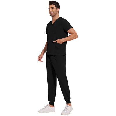Conjunto de Uniformes Médicos para Hombre con Tela Elástica y Secado Rápido - Image 5