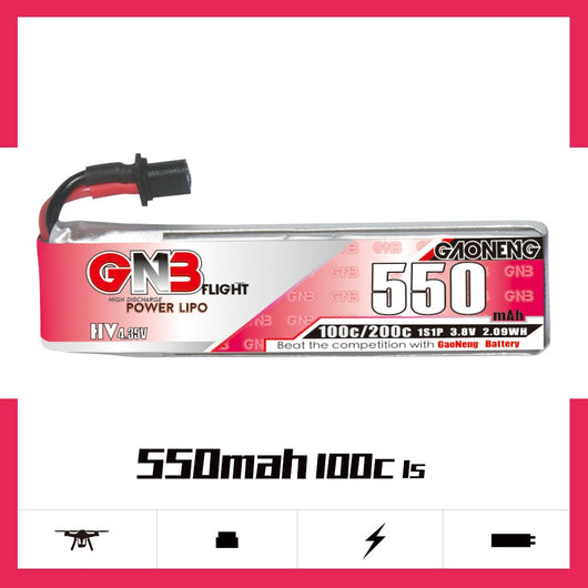 Batería LiPo de Alto Rendimiento 550mAh 1S 3.8V para Drones FPV con Conector A30 - Image 3