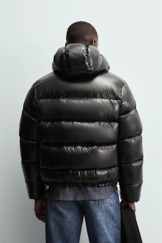 Chaqueta Negra de Algodón con Capucha - Estilo Casual - Image 29