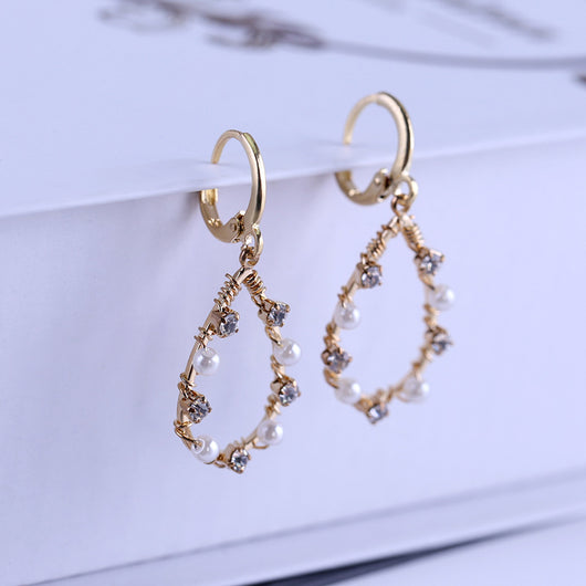 Aretes de Perla Artesanales Lujo Ligero Serie Océano - Clip Europeo Americano - Image 17