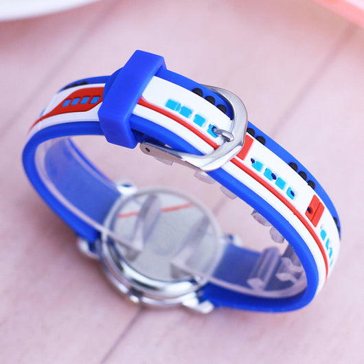 Reloj de Pulsera Infantil Anime Rojo con Diseño de Auto Deportivo