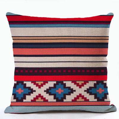 Funda de Almohada Bohemia con Estampado Étnico - Image 11