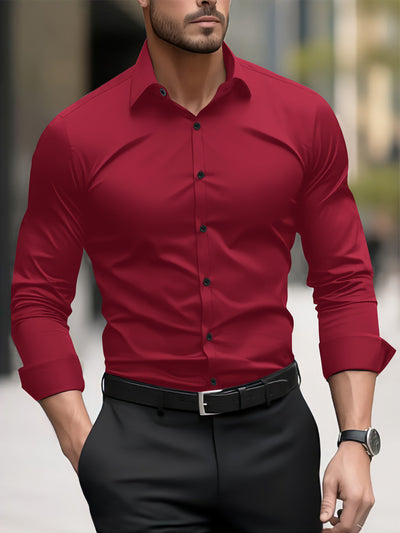 Camisa Casual Ejecutiva de Manga Larga en Tono Pigmentado - Image 26