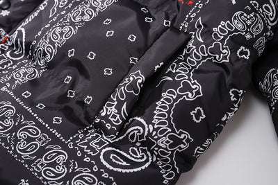 Abrigo Grueso Hip-hop de Algodón Flor de Anacardo para Hombre - Image 13