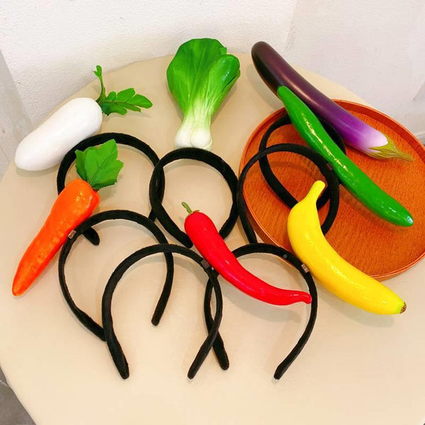 Diadema Vegetal de Repollo y Rábano Grande para Sesiones Fotográficas