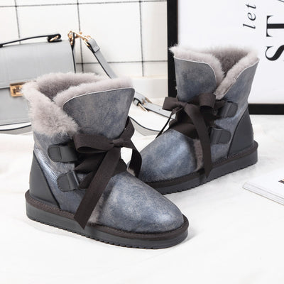 Botas Cortas Cálidas con Moño de Terciopelo - Invierno Nordeste - Image 8