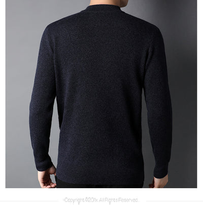 Suéter Casual de Rayas con Cuello Redondo y Manga Larga para Hombre - Image 11