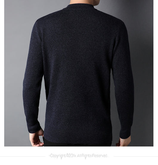 Suéter Casual de Rayas con Cuello Redondo y Manga Larga para Hombre - Image 11