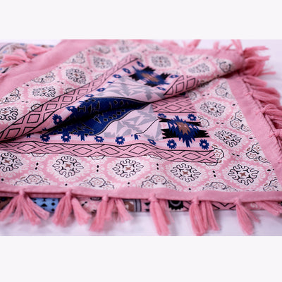 Pañuelo Cuadrado Étnico con Flecos y Jacquard - Image 16