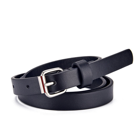 Rainbow glitter belt for ladies or kids, featuring a silver rectangular pin buckle and imitation leather.