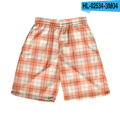 Shorts Casuales a Cuadros para Hombre - Pantalones de Playa - Image 7