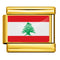 Dorado Background World Flag Photo Epoxy Italian Module Bracelet ICY0001LB Lebanon