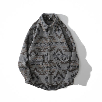 Camisa Larga de Lana Gruesa con Diseño Étnico Ancestral - Image 20