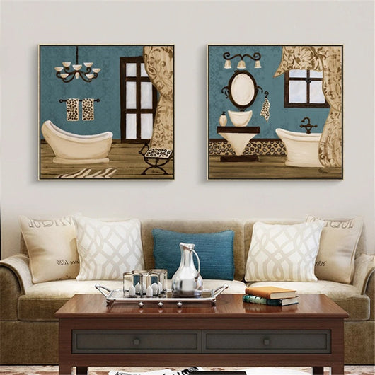 Cuadro Decorativo Baño Estilo Retro Moderno - Póster Mural - Image 26