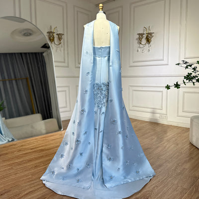 Vestido de Fiesta Elegante con Corpiño de Satén y Chal Largo Tostado - Image 4