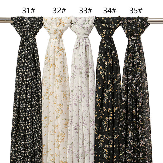 Pañuelo Ligero de Gasa Estampado Floral para Primavera y Verano - Image 47