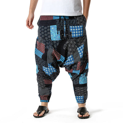 Pantalones Harem Bohemios de Algodón para Yoga y Relajación - Image 3