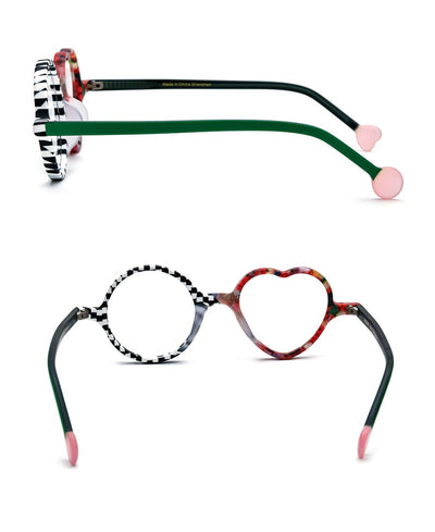 Gafas de Corazón Multicolor con Lentes Esmeriladas para Mujer - Image 14