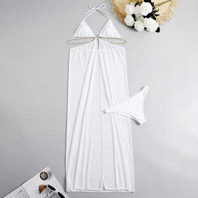 Traje de Baño Enterizo Negro Ajustado Triángulo Talla Única - Image 4
