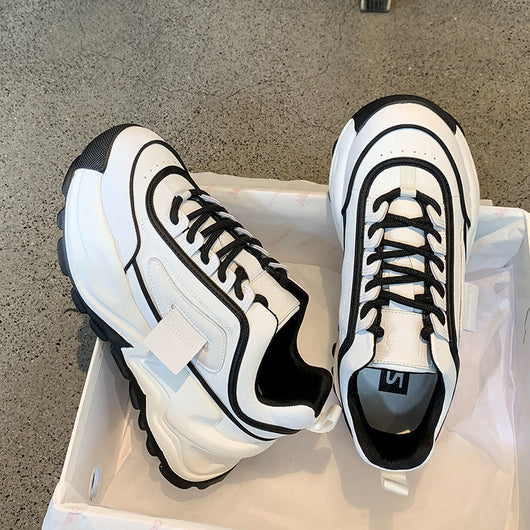 Zapatillas Deportivas Casual Blancas con Suela Gruesa para Mujer - Image 8