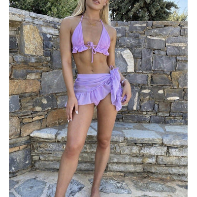 Bikini Deportivo con Falda Plisada de Malla - Estilo Europeo - Image 10