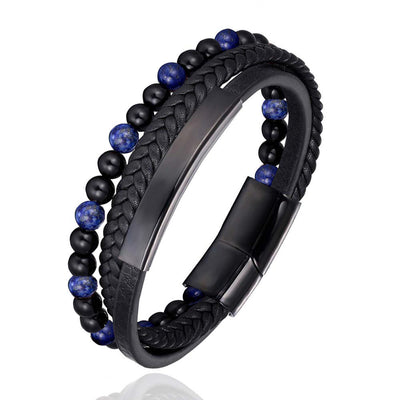 Pulsera de Piedra Natural con Cierre Magnético y Cuero Trenzado - Image 8