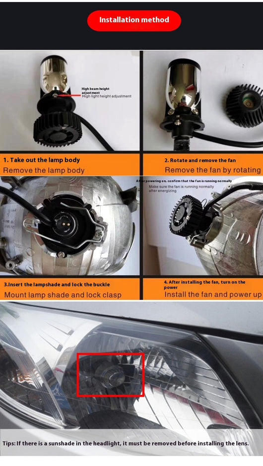 Faro LED H4 Integrado Visión Cercana y Lejana - Image 17